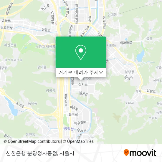 신한은행 분당정자동점 지도
