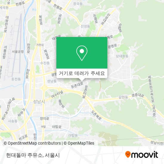 헌대돌마 주유소 지도