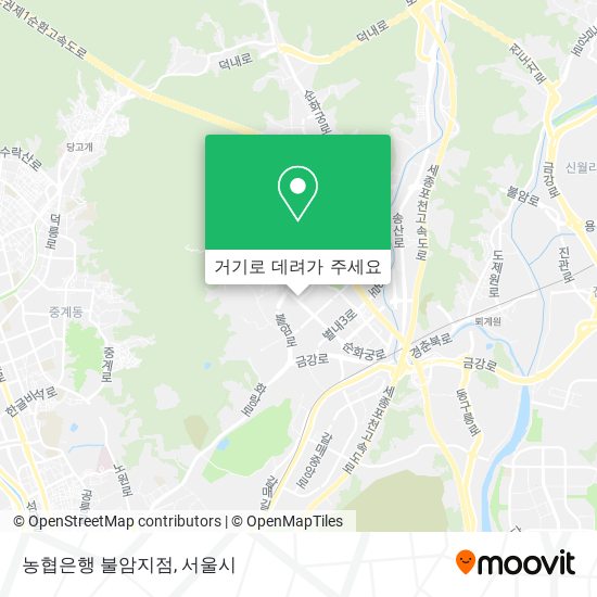 농협은행 불암지점 지도