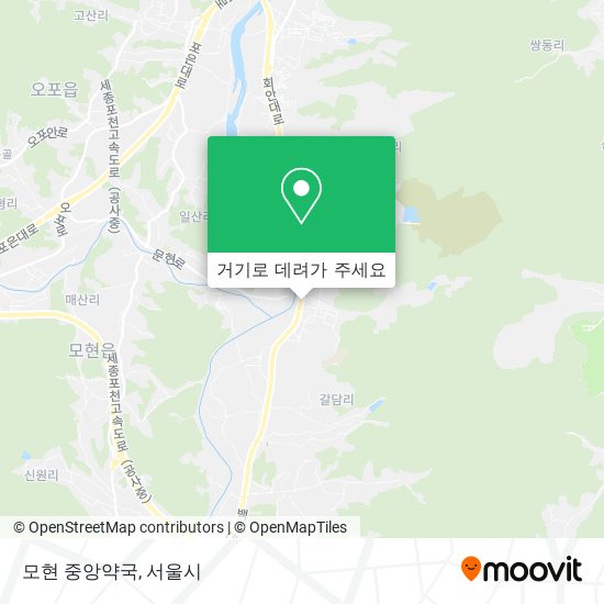 모현 중앙약국 지도