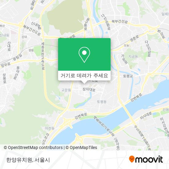 한양유치원 지도