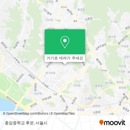 충암중학교 후문 지도