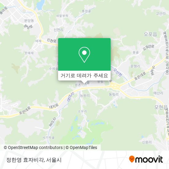 정한영 효자비각 지도