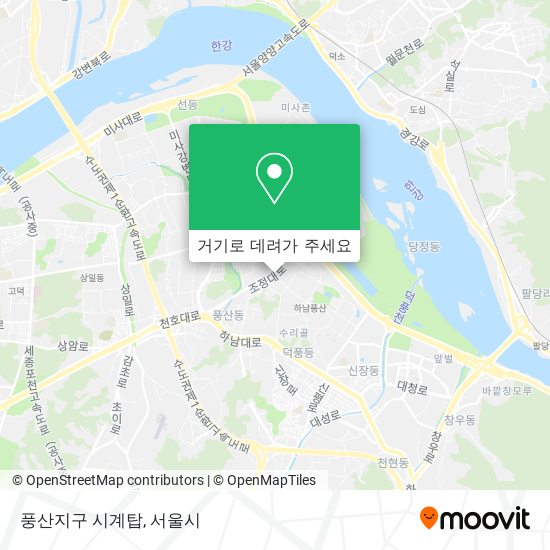풍산지구 시계탑 지도