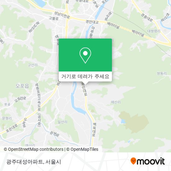 광주대성아파트 지도
