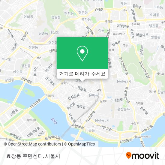 효창동 주민센터 지도