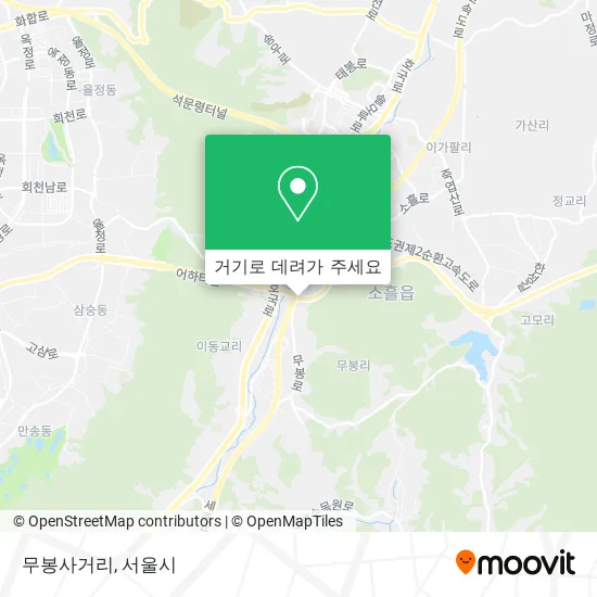 무봉사거리 지도