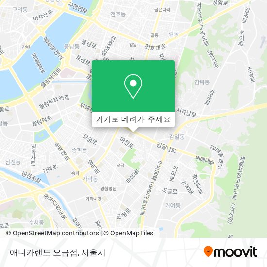 애니카랜드 오금점 지도