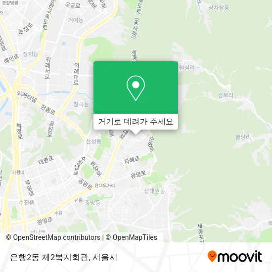 은행2동 제2복지회관 지도