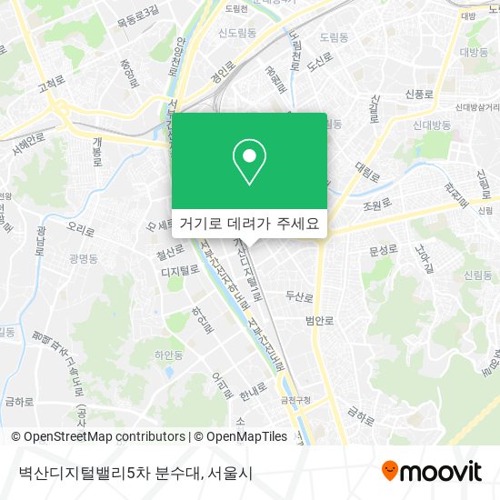 벽산디지털밸리5차 분수대 지도
