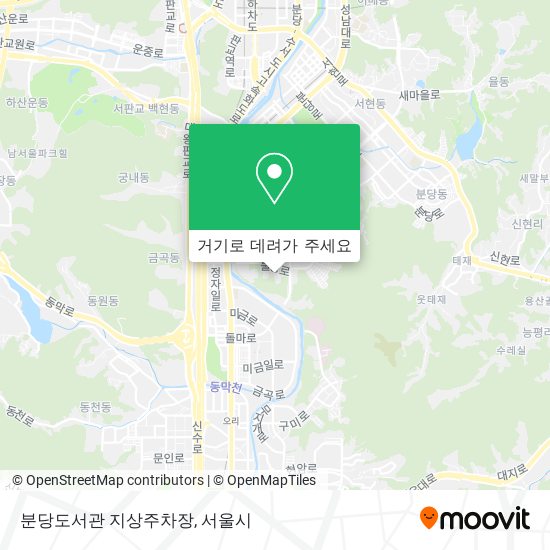 분당도서관 지상주차장 지도