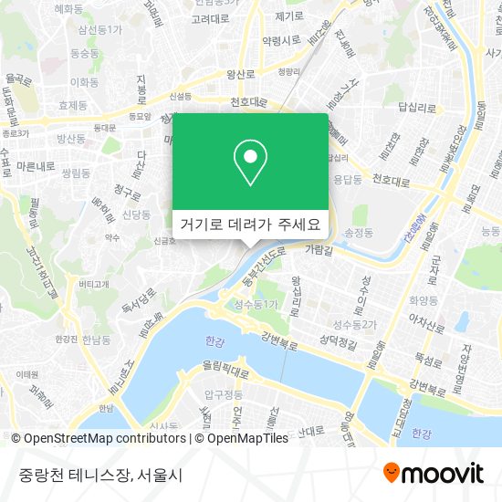중랑천 테니스장 지도