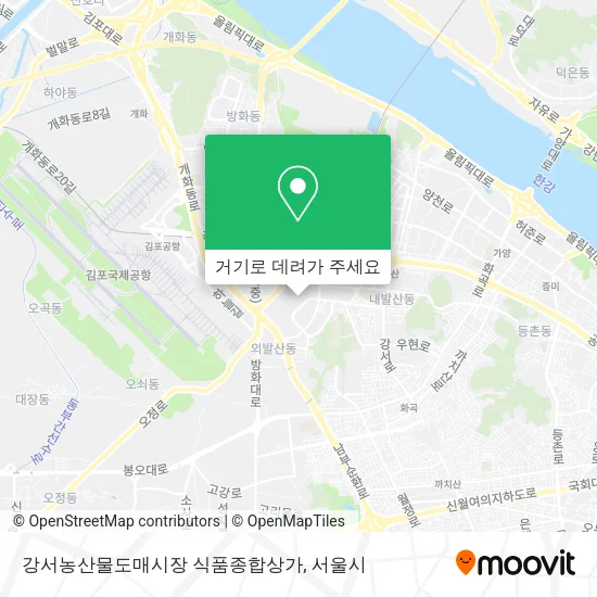 강서농산물도매시장 식품종합상가 지도