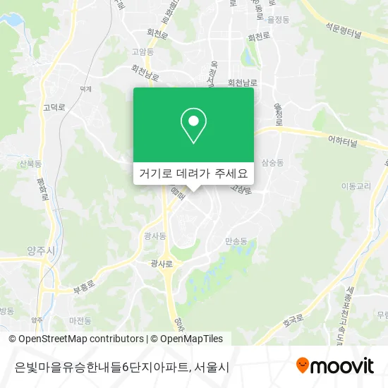은빛마을유승한내들6단지아파트 지도