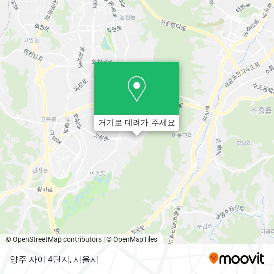 양주 자이 4단지 지도