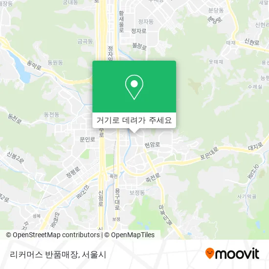 리커머스 반품매장 지도