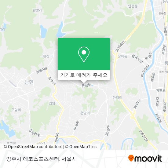 양주시 에코스포츠센터 지도