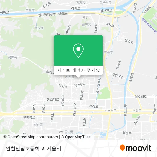 인천안남초등학교 지도
