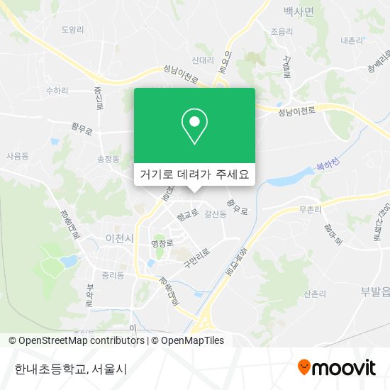 한내초등학교 지도