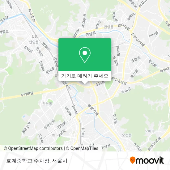 호계중학교 주차장 지도