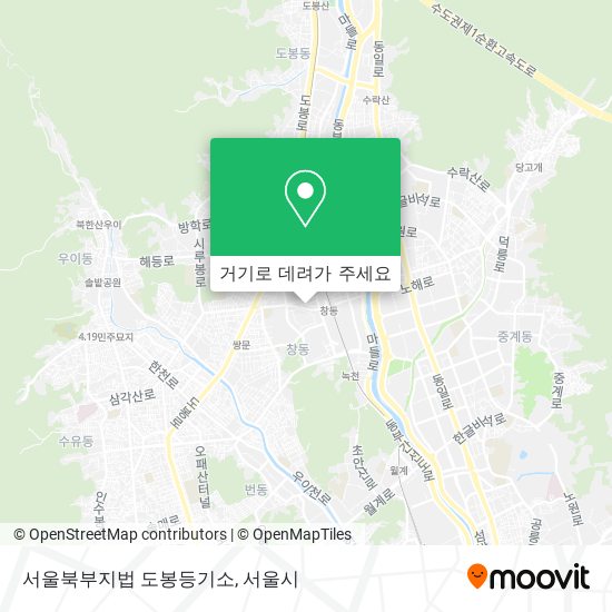 서울북부지법 도봉등기소 지도