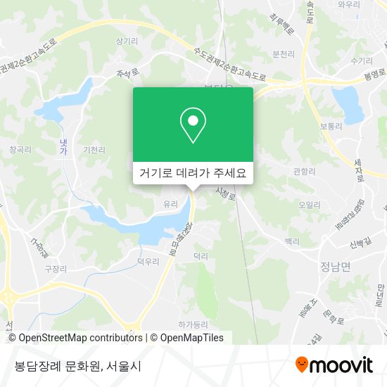 봉담장례 문화원 지도