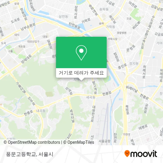 풍문고등학교 지도