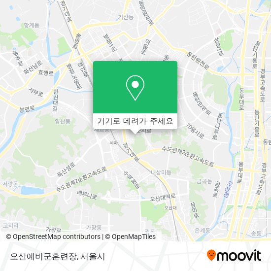 오산예비군훈련장 지도