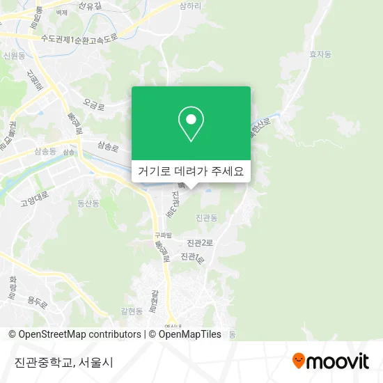진관중학교 지도