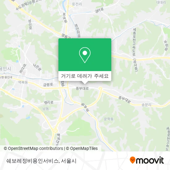 쉐보레정비용인서비스 지도