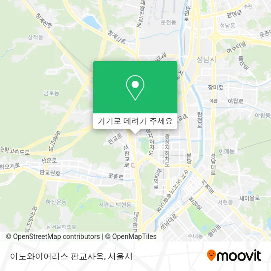 이노와이어리스 판교사옥 지도