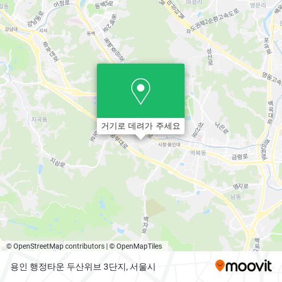 용인 행정타운 두산위브 3단지 지도