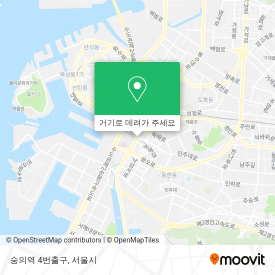 숭의역 4번출구 지도