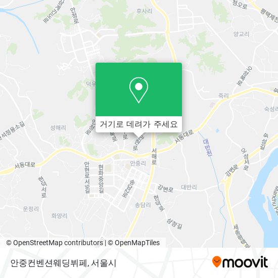 안중컨벤션웨딩뷔페 지도