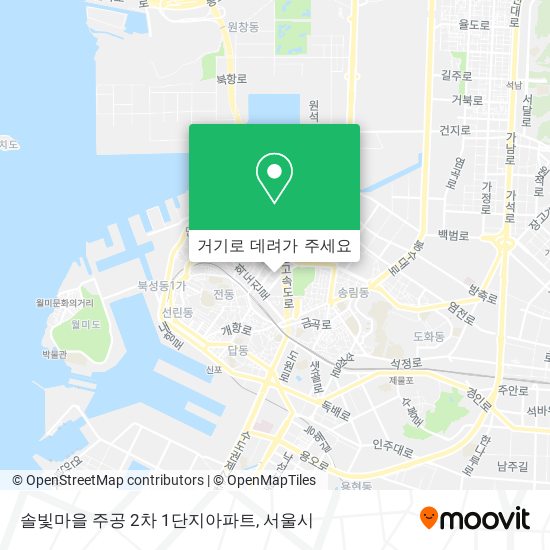 솔빛마을 주공 2차 1단지아파트 지도