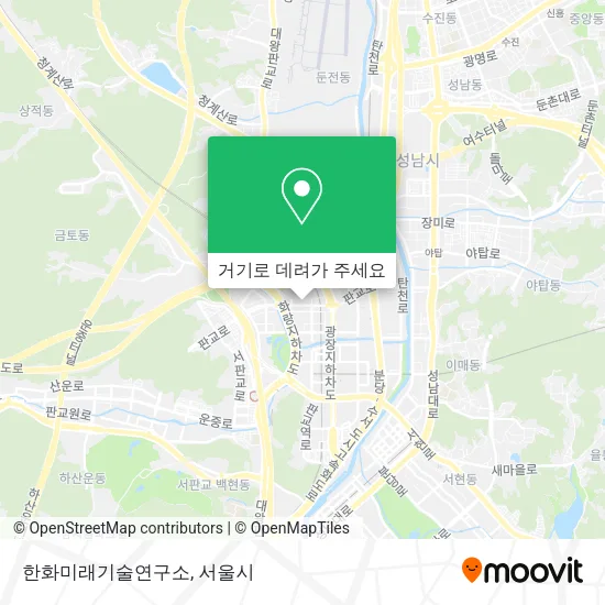 한화미래기술연구소 지도