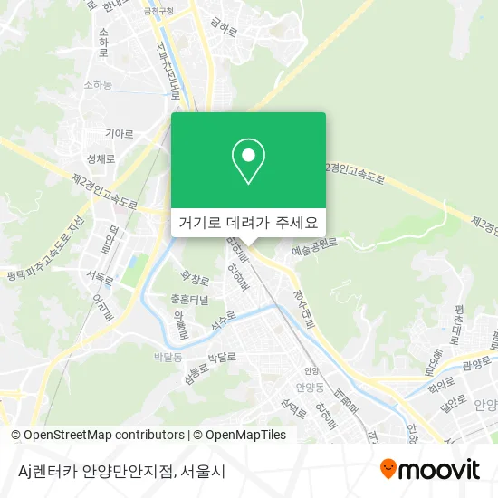 Aj렌터카 안양만안지점 지도