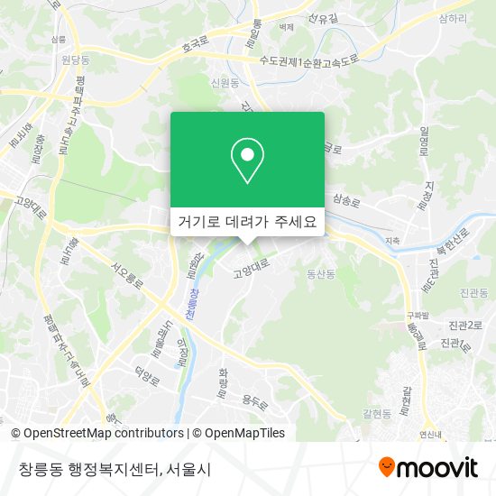 창릉동 행정복지센터 지도