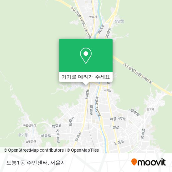 도봉1동 주민센터 지도