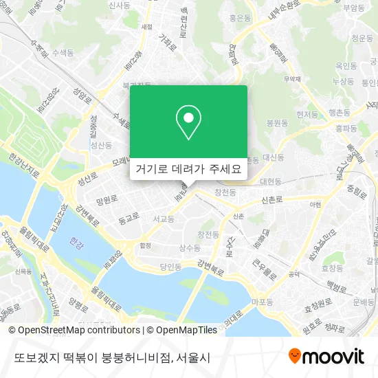 또보겠지 떡볶이 붕붕허니비점 지도