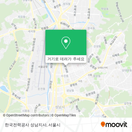 한국전력공사 성남지사 지도