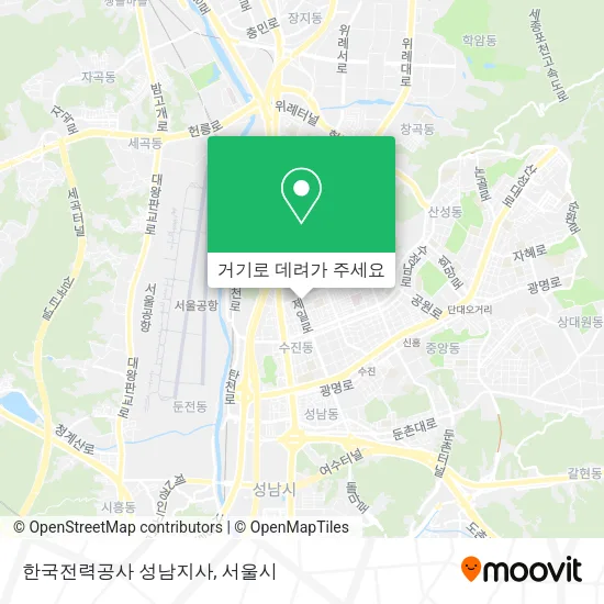 한국전력공사 성남지사 지도