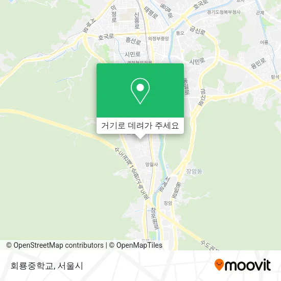 회룡중학교 지도