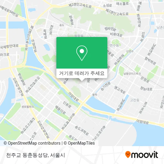 천주교 동춘동성당 지도