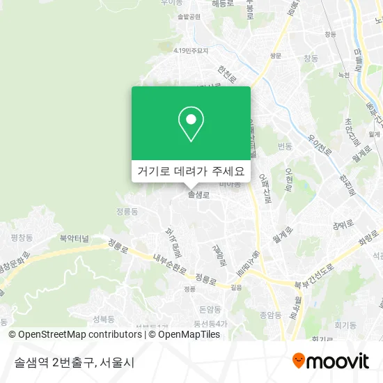 솔샘역 2번출구 지도