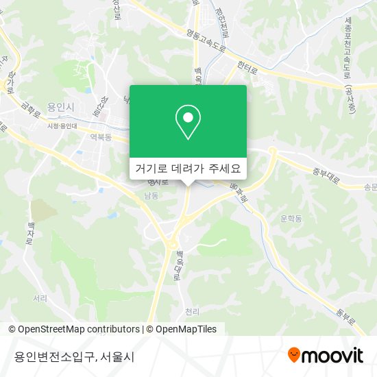 용인변전소입구 지도
