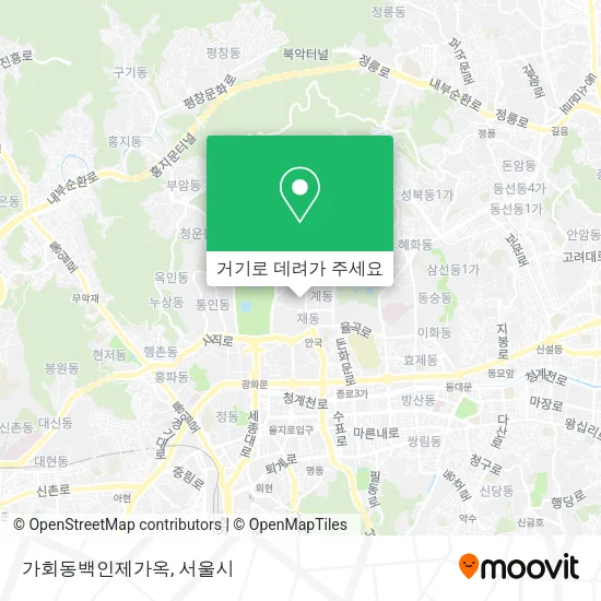 가회동백인제가옥 지도