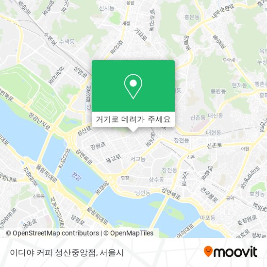 이디야 커피 성산중앙점 지도