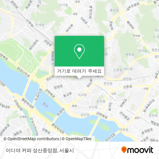 이디야 커피 성산중앙점 지도