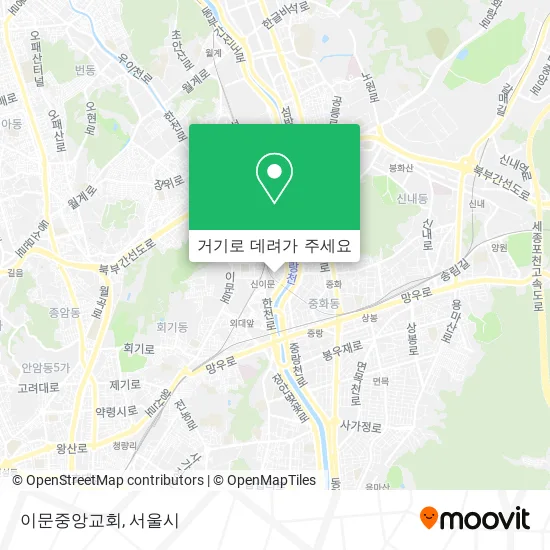 이문중앙교회 지도